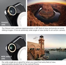 img 2 attached to Ztylus 4 In 1 IPhone 8 Plus / 7 Plus Revolver Lens Комплект камеры смартфона: сверхширокоугольный, макросъемка, «рыбий глаз», CPL, защитный чехол, камера телефона, фото-видео (серебристый)