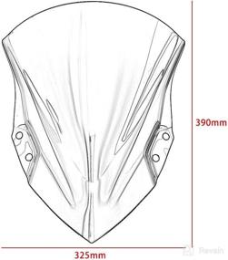 img 3 attached to Lorababer Motorcycle PC Plastic Windscreen Windshield Baffle Wind Deflectors With Bracket Compatible With K-Awasaki Ninja 400 250 Ninja400 Ninja250 2018 2019 2020 2021 2022 18 19 20 21 22(Light Smoke)