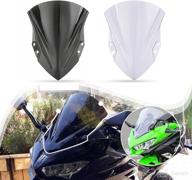 lorababer motorcycle pc plastic windscreen windshield baffle wind deflectors with bracket compatible with k-awasaki ninja 400 250 ninja400 ninja250 2018 2019 2020 2021 2022 18 19 20 21 22(light smoke) логотип