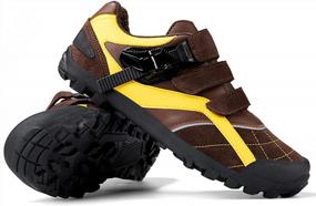 img 2 attached to Versatile And Durable Cycling Shoes For Peloton & MTB: NOXNEX Unisex Precision Buckle Strap Shoes