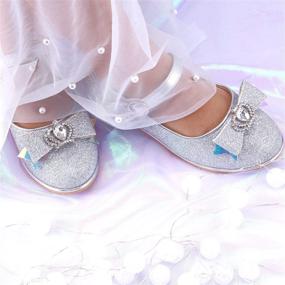 img 3 attached to Sparkle and Shine with EIGHT KM Princess Glittery Aphrodite Girls' Flats!