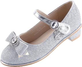 img 4 attached to Sparkle and Shine with EIGHT KM Princess Glittery Aphrodite Girls' Flats!