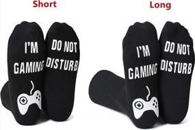img 2 attached to Get Your Game On With Leotruny'S Funny 'Do Not Disturb' Gaming Socks: Perfect Gifts For Men And Women Gamers