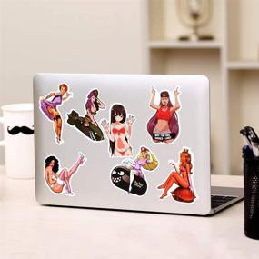 img 1 attached to 🔥 FNGEEN Sexy Stickers 50pcs - Laptop Stickers Pack Bomb Beauty Pinup Girls Decals - Vintage Retro Stickers for Luggage, Skateboard, Phone Case, Guitar, Car, Bike, Bumper (Sexy Stickers-2)