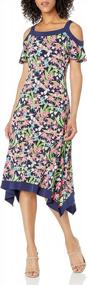 img 2 attached to Stylish And Trendy: Rafaella Women'S Cold Shoulder Print Dress