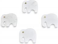 elephant-inspired marble coaster set with brass inlay for home decor and gifts logo