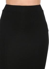 img 1 attached to 👗 Solid Stretchy Pencil Skirts for Women by MakeMeChic