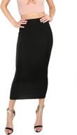 👗 solid stretchy pencil skirts for women by makemechic logo