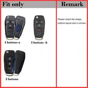 img 2 attached to Silicone Rubber Flip Key Fob Case Covers for Ford F150 F250 F350 F450 F550 Ranger - Key Protectors