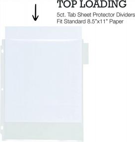 img 1 attached to Keep Your Documents Organized With Samsill'S 5-Tab Sheet Protector Dividers