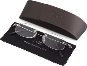 img 4 attached to Enhance Your Vision with Fashionable Rimless Frameless Magnifying Spring Hinge Reading Glasses Readers