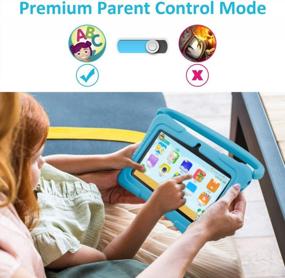 img 2 attached to 📱 Veidoo Kids Tablet: 7 inch Android Tablet PC with Eye Protection Screen, WiFi, Bluetooth, Dual Camera, Parental Control APP, and Silicone Case (Blue)