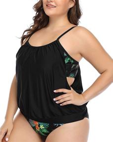 img 4 attached to Daci Swimwear Tankini Swimsuits Double Women's Clothing ~ Swimsuits & Cover Ups