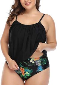 img 1 attached to Daci Swimwear Tankini Swimsuits Double Women's Clothing ~ Swimsuits & Cover Ups