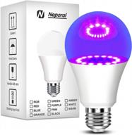 cast a neon glow with neporal 9w black light bulb - perfect for halloween, birthday, and glow parties! logo