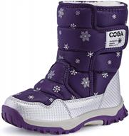 kids winter boots, jackshibo girls snow boots boys waterproof outdoor shoes (toddler/little kid/big kid) logo