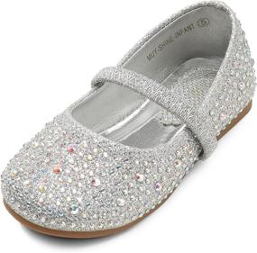 img 4 attached to DREAM PAIRS MUY Shine INF Rhinestone Studded Girls' Shoes at Flats