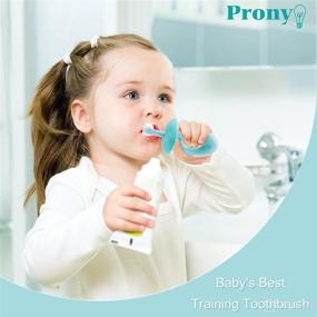 img 1 attached to 🦷 Prony Teething Toys and Training Toothbrushes: Soft Silicone Bristles for Babies 6-24 Months - 3 Sided Teether Toothbrushes, 3 Pack