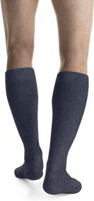 img 3 attached to JOBST Activewear 20-30 MmHg Knee High Compression Socks XL Denim Blue