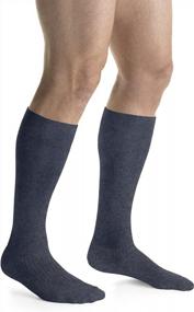 img 4 attached to JOBST Activewear 20-30 MmHg Knee High Compression Socks XL Denim Blue