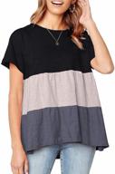 sanifer women's peplum tops babydoll summer short sleeve ruffle loose shirt tiered blouse logo