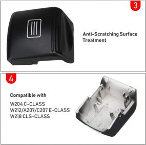 img 2 attached to Upgrade Your Mercedes With Jaronx Sunroof Window Switch Button Cover - Perfect Fit For W204 C-Class, W212/A207/C207 E-Class, W218 CLS-Class (Black)