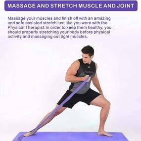 img 1 attached to 10-петлевой эластичный ремешок для йоги с утолщенной лентой для пилатеса и физиотерапии Рекомендуемые упражнения и сила тяжести Фитнес-растяжка