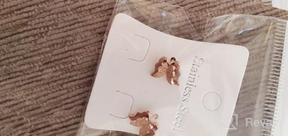 img 1 attached to 🦋 Stunning WDSHOW 18k Rose Gold Butterfly Stud Earrings and Necklace Set for Women review by Austin Olson