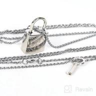 img 1 attached to 🔐 JCvCX 2 in 1 Honjo Ren Cosplay Lock Key Couple Necklace - Long Chain Lovers Necklace, Punk Style, Zinc Alloy Pendant, Openable for a Unique Charm review by Cori Nance