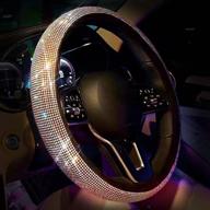 full sparkly rhinestone car steering wheel cover universal diamond steering wheel cover auto car styling interior decor accessories (white diamond) logo