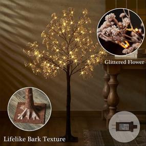 img 3 attached to Hairui Lighted Gypsophila Tree 4FT 90 LED Artificial Baby Breath Flowers With Lights For Wedding Party Winter Christmas Holiday Decoration