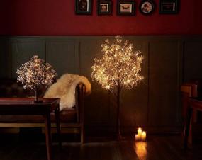 img 1 attached to Hairui Lighted Gypsophila Tree 4FT 90 LED Artificial Baby Breath Flowers With Lights For Wedding Party Winter Christmas Holiday Decoration