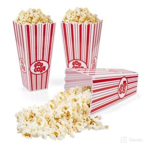 img 3 attached to 🍿 Tebery 21 Pack Plastic Open-Top Popcorn Boxes: Reusable Containers, 7.7" Tall x 4" Square