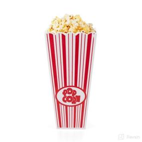 img 2 attached to 🍿 Tebery 21 Pack Plastic Open-Top Popcorn Boxes: Reusable Containers, 7.7" Tall x 4" Square