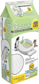 img 1 attached to 🐾 Efficient Tidy Cats BREEZE Cat Pads Refill Pack - 10 ct. Pouch - 3 Pouches: Hassle-free Litter Tray Maintenance