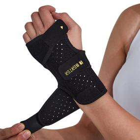 img 4 attached to Get Relief From Carpal Tunnel With BERTER'S Adjustable Wrist Brace For Men And Women - Night Support Hand Brace With 3 Stays For Tendonitis, Arthritis, And Sprains (Left Hand)
