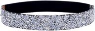 alaix women's sparkle bling rhinestone shiny dress belt | elastic waist party belt logo
