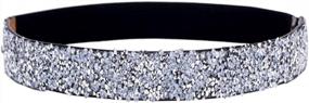img 4 attached to ALAIX Women'S Sparkle Bling Rhinestone Shiny Dress Belt | Elastic Waist Party Belt