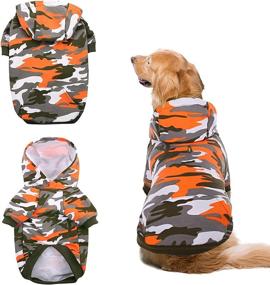 img 4 attached to 🐶 Camo Dog Hoodie Coat: Warm & Cozy Pet Apparel for Small, Medium, and Large Dogs