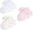 pack of 2/3/4/6 baby-girls eyelet frilly lace socks for newborn, infant, toddler, and little girls logo