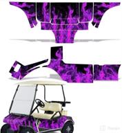 🔥 enhance your club car with vibrant purple flames: wholesale decals golf cart graphics kit sticker decal 1983-2014 compatible логотип