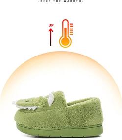 img 2 attached to 🦖 Dinosaur Slippers for Toddlers - Cozy Indoor Bedroom Footwear for Boys