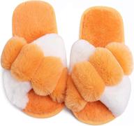 🥿 fuzzy girls slippers: comfy indoor outdoor boys' fluffy shoes - slippers logo