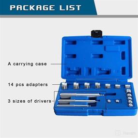 img 3 attached to 🔧 DASBET 17-Piece Auto Bearing Race Seal Driver Disc Tool Master Set for Wheel Axle Bushing