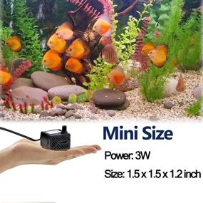 img 2 attached to 50 GPH 3W Mini Submersible Water Pump for Aquariums Fish Tank, Indoor & Outdoor Fountains, Pool, Pond, Statuary, Hydroponics - Wave Maker Pump