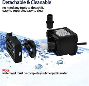 img 3 attached to 50 GPH 3W Mini Submersible Water Pump for Aquariums Fish Tank, Indoor & Outdoor Fountains, Pool, Pond, Statuary, Hydroponics - Wave Maker Pump