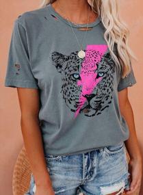 img 1 attached to Stylish Summer Tee For Women: Elapsy'S Printed Casual Round Neck T-Shirt
