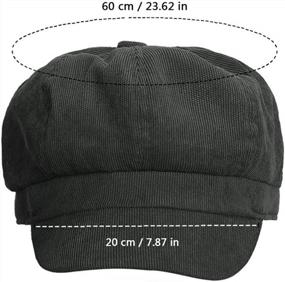 img 1 attached to Cool And Trendy Women'S Corduroy Beret Newsboy Hat With Visor And Winter Cap By WELROG