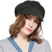 cool and trendy women's corduroy beret newsboy hat with visor and winter cap by welrog logo