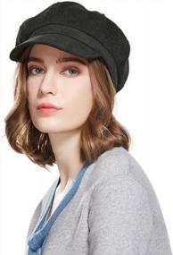 img 3 attached to Cool And Trendy Women'S Corduroy Beret Newsboy Hat With Visor And Winter Cap By WELROG